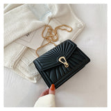 Hong Kong Style Ribbed Texture Small Square Bag Female Summer New Fashion Ins Simple Girl Messenger Bag