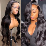 30 Inch 13x4 360 Transparent Lace Frontal Wig Body Wave Lace Front Human Hair Wigs Malaysia Water Wavy 4x4 Lace Closure Wig