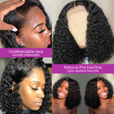 Ready to Wear 13x4 Water Wave Bob Lace Front Wig For Women Curly 7x5 Glueless Human Hair Wig Ready To Go Human Hair Wigs Pre Cut