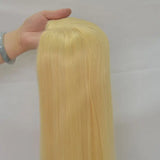 12x13cm Silk Base 613 Blonde Woman Toupee for Human Hair Hairpieces Clip in 16-18 Inch Wigs for Woman