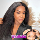 Kinky Straight 13x6 13x4 HD Lace Frontal Wig Human Hair Brazilian Glueless Yaki Lace Front Human Hair Wigs For Women Preplucked