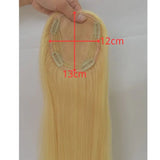 12x13cm Silk Base 613 Blonde Woman Toupee for Human Hair Hairpieces Clip in 16-18 Inch Wigs for Woman