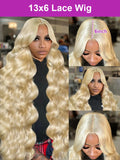 613 Honey Blonde 13x6 HD Transparen Lace Frontal Wig For Women Body Wave Lace Front Human Hair Wigs 250% Brazilian Remy Hair Wig