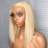 613 Blonde Short Bob Wig 13x4 13x6 Hd Lace Front Human Hair Wigs Pre Plucked HD Transparent Brazilian Straight Lace Frontal Wig