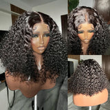 Ready to Wear 13x4 Water Wave Bob Lace Front Wig For Women Curly 7x5 Glueless Human Hair Wig Ready To Go Human Hair Wigs Pre Cut