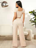 Square Neck Top and Pants Set