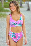 Leaf Print Swim Set