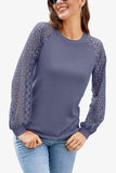 Long Raglan Sleeve Round Neck Tee