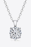 925 Sterling Silver 1 Carat Moissanite Chain-Link Necklace