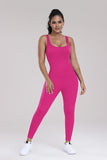 Wide Strap Sleeveless Active Jumpsuit